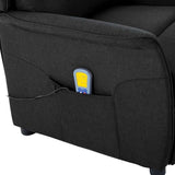 Massage Chair with Cushion Black 93.5 x 67.5 x 101.5 cm Fabric 348351