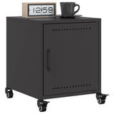 Bedside Cabinets 2 pcs Black 36x39x43.5 cm Steel 846615