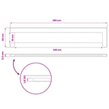 Rectangular Table Top 160 x 30 x 3.2 cm Rectangular 938186