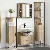 Bathroom Furniture Set 4 pcs Sonoma Oak Engineered Wood 3399397