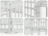 6 Panel Dog Playpen White 122 x 106 x 40 cm Plastic 42027217