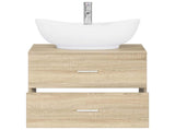 Bathroom Furniture Set Sonoma Oak Engineered Wood 3404400