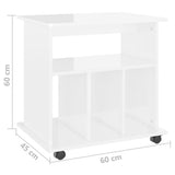 Storage Cabinet High gloss white Engineered wood 60 x 45 x 60 cm 808482