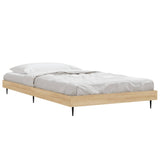 Bed Frame without Mattress Sonoma Oak 100x200 cm Engineered Wood 832264