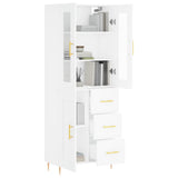 Highboard White 69.5x34x180 cm Engineered Wood 3198649