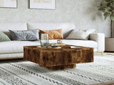Coffee Table Smoked Oak 60x60x31.5 cm Engineered Wood 815837