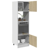 Microwave Cabinet Lyon Sonoma Oak 60x57x207 cm Engineered Wood 849627