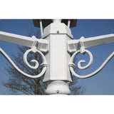 ZNTS Garden Light Post 3-arms 215 cm White Aluminium 40245