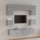 8 Piece TV Cabinet Set Grey Sonoma Engineered Wood 3114412