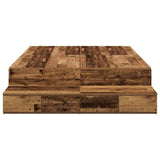 Storage Bed Frame with Drawer Old Wood 120 cm Engineered Wood 3335635