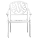 ZNTS 3 Piece Bistro Set White Cast Aluminium 3216339