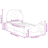 Toddler Bed Frame with Headboard Pink 70 x 140 cm Velvet 42011074