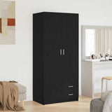 Wardrobe Black Oak 80 x 52 x 180 cm Engineered Wood 862437