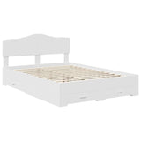 Bed Frame with Headboard White 140 x 190 cm Engineered Wood 3413193