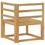 Outdoor Corner Sofa Solid Acacia Wood White 63 x 63 x 73 cm 901467