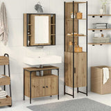 Bathroom Furniture Set 3 pcs Artisan Oak Engineered Wood 3334394