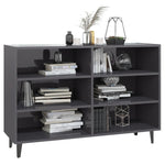 Sideboard High Gloss Grey 103.5x35x70 cm Engineered Wood 806048
