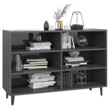 Sideboard High Gloss Grey 103.5x35x70 cm Engineered Wood 806048