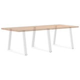 Dining Table Legs V-Shape 3 pcs White 100x cm Steel 4012597