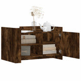 Coffee Table Smoked Oak 80x50x50 cm Engineered Wood 848357