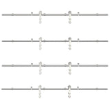 Sliding Door Hardware Kit 400 cm Stainless Steel Silver 3295770
