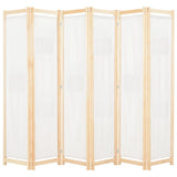 ZNTS 6-Panel Room Divider Cream 240x170x4 cm Fabric 248174