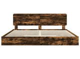 Storage Bed with Drawer Smoked Oak 180 x 200 cm Engineered Wood 3412662
