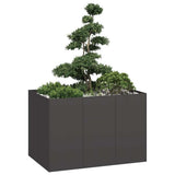 Planter Black 120x80x80 cm Steel 860787