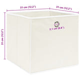 Storage Boxes 10 pcs White 32x32x32 cm Fabric 288351