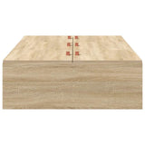 Storage Bed Frame Sonoma Oak 90 x 190 cm Engineered Wood 3335407
