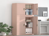 Storage Cabinet 2 pcs Pink 80 x 40 x 175 cm Steel Lockable 3438736