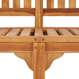 Garden Bench Natural Teak Strong Teak Wood 120 cm long Durable 48020