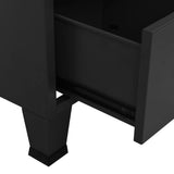 Storage Chest Black Metal 70 x 40 x 115 cm Industrial 339621