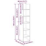 Book Cabinet Sonoma Oak 40x35x180 cm Engineered Wood 803401