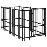 Dog Kennel Black 193.5x97x100 cm Steel 171627