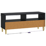 LED TV Cabinet Black Engineered Wood 897206