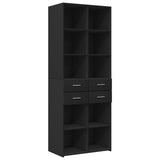 Storage Cabinet Black 70x42.5x225 cm Engineered Wood 3281337