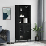 Highboard Black 69.5x34x180 cm Engineered Wood 3189518