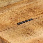 ZNTS Coffee Table Rough Mango Wood 70x70x40 cm 243979