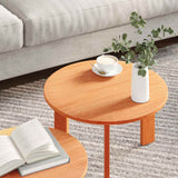 Coffee Table 2 pcs Wax Brown Solid Pine wood 873561