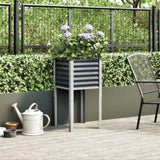 ZNTS Garden Planter Anthracite 45x45x88 cm Steel 4008966