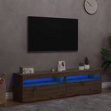 TV Cabinets with LED Lights 2 pcs Artisan Oak Engineered Wood 856318