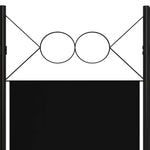 ZNTS 5-Panel Room Divider Black 200x180 cm 320710