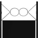 ZNTS 5-Panel Room Divider Black 200x180 cm 320710