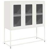 ZNTS Sideboard White 100.5x39x107 cm Cold-rolled Steel 853409