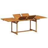 7 Piece Garden Dining Set Solid Wood Acacia and Textilene 3279306