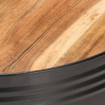 ZNTS Coffee Table Black 68x68x36 cm Solid Acacia Wood 321933