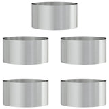 Planter Ring 5 pcs Silver 40 x 40 x 20 cm Galvanised Steel 873617