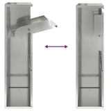 Parcel Drop Box Silver 44 x 22 x 82 cm Galvanised Steel 874924