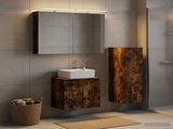 Bathroom Furniture Set 4 pcs Smoked Oak 3407435